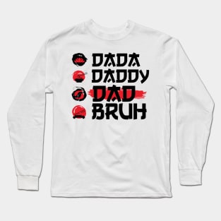 Dada Daddy Dad Bruh with Japanese art Vintage Long Sleeve T-Shirt